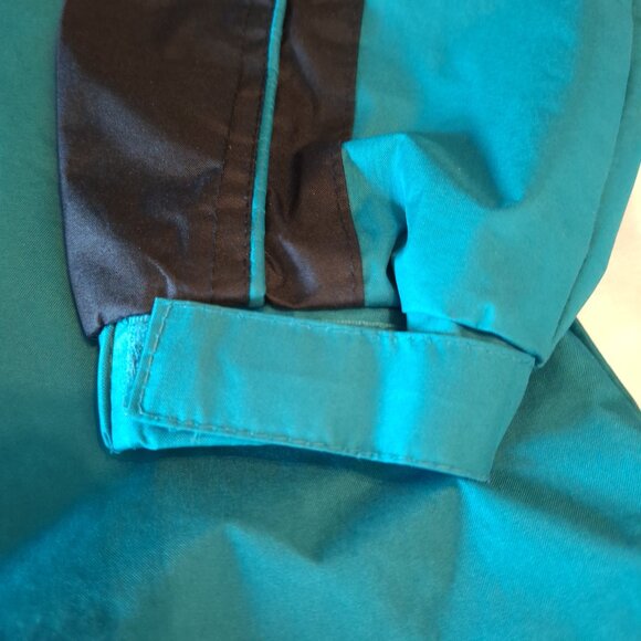 I5 Apparel Men's Size M Lightweight Windbreaker Rain Jacket Teal Black Full Zip - Picture 11 of 12